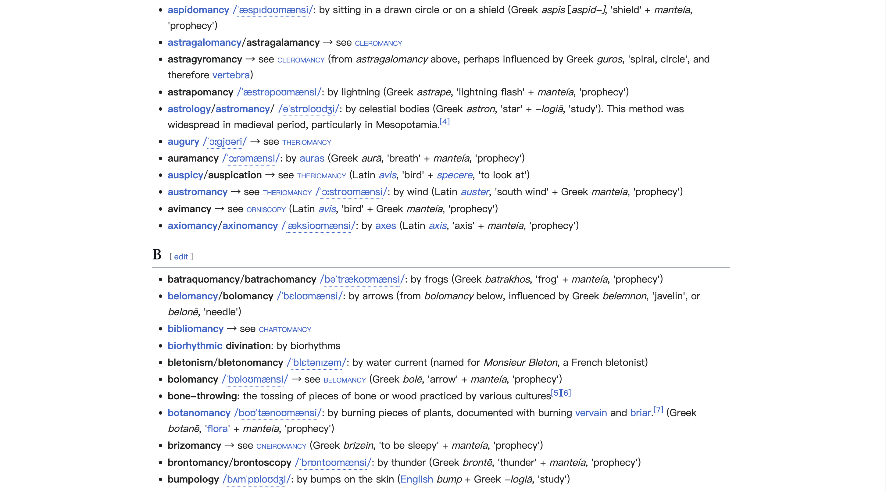 Methods of Divination